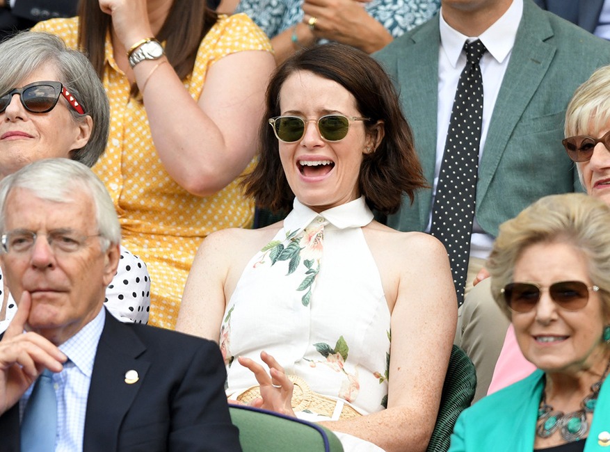 Claire Foy, Wimbledon star sightings